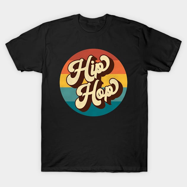 Retro Groovy 70s Vintage Hip Hop Logo T-Shirt by Inspire Enclave